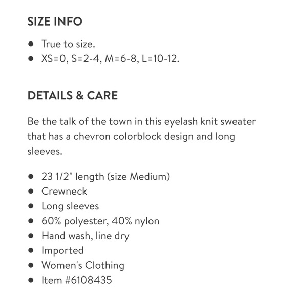 NWOT Lulu’s Talk the Block Eyelash Knit Crewneck Long Sleeve Sweater Size S - Picture 13 of 13